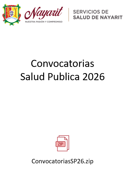 Convocatoria Salud Publica 2026